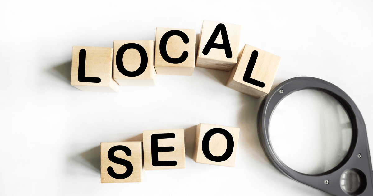 Local SEO with magnifying glass to show the complete seo guide to ranking local business websites